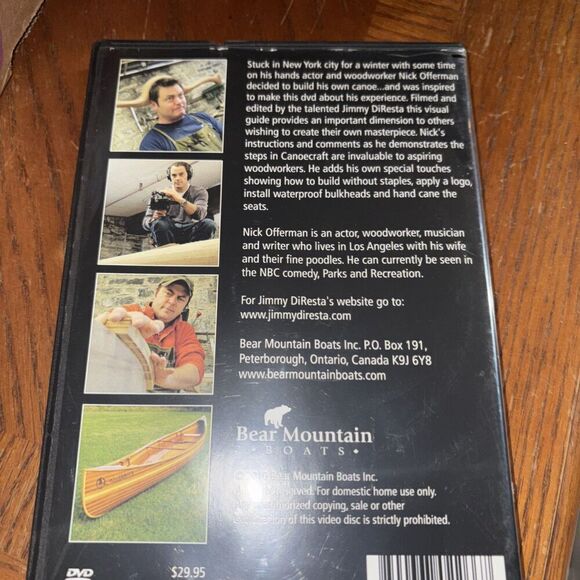 Canoecraft - Fine Woodstrip Canoe Building DVD 2010 - Nick Offerman 2 Disc Set - Picture 2 of 2